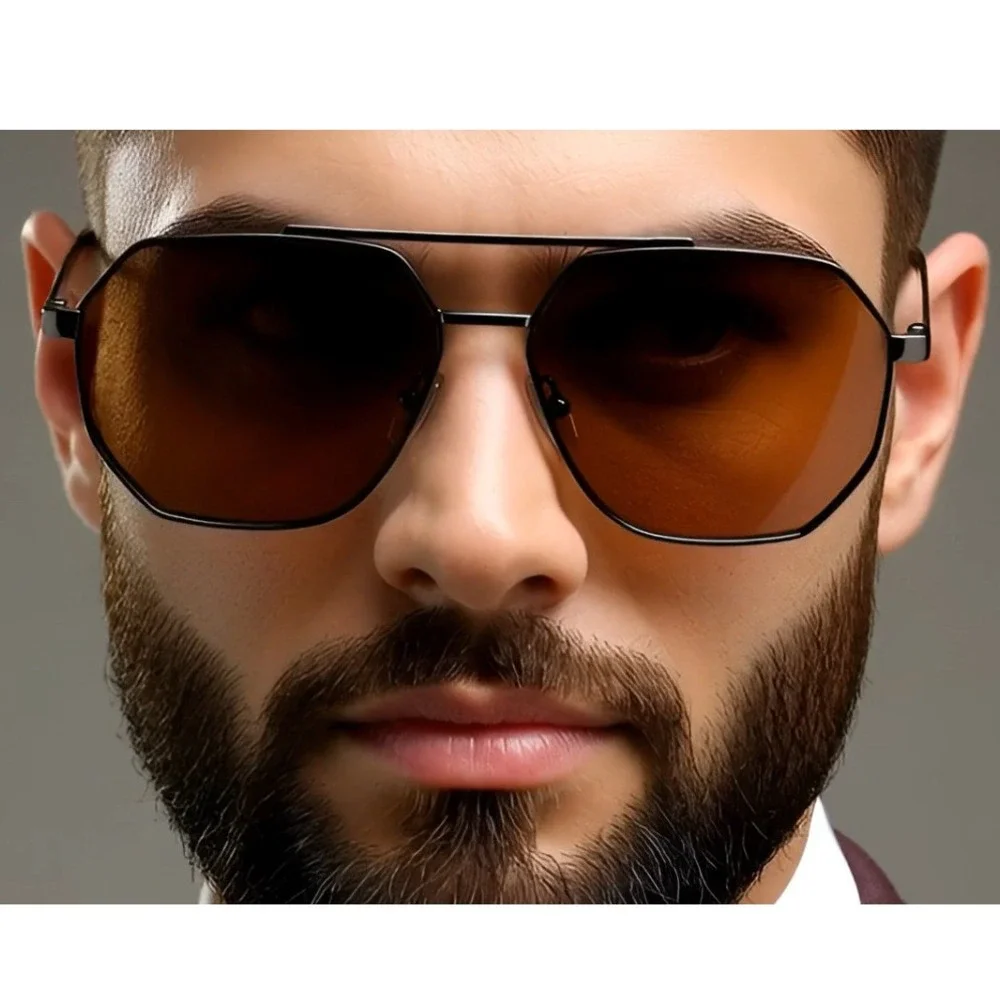 Vintage Square 70s Flat Aviator Sunglasses Women Men Classic Retro Stylish Gafas